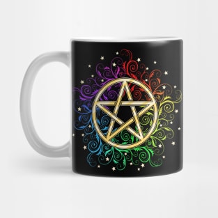 Rainbow Pentagram Mug